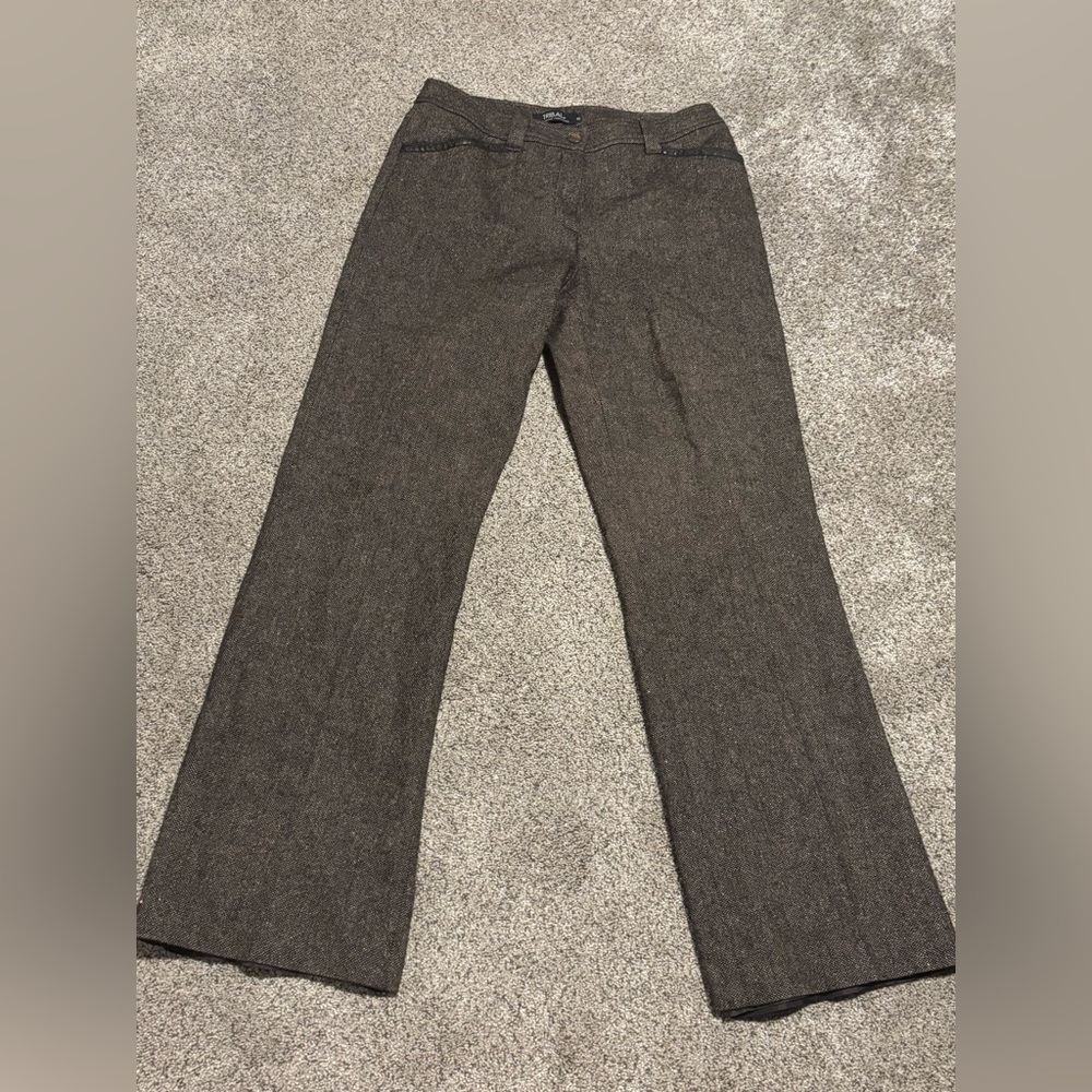 Tribal wool and silk Brown Textured Pants